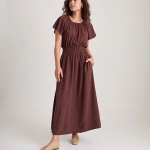 NWT Marine Layer Cheetah Print Cutout Back Charlotte Maxi Dress Size Medium